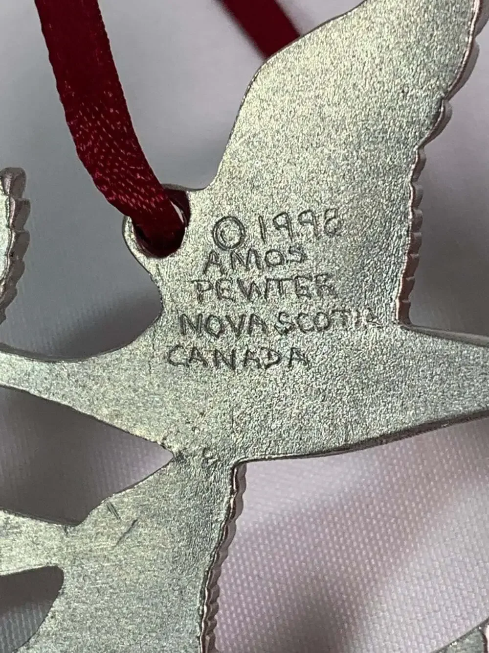 Pewter Geese Migrating 1989 Ornament